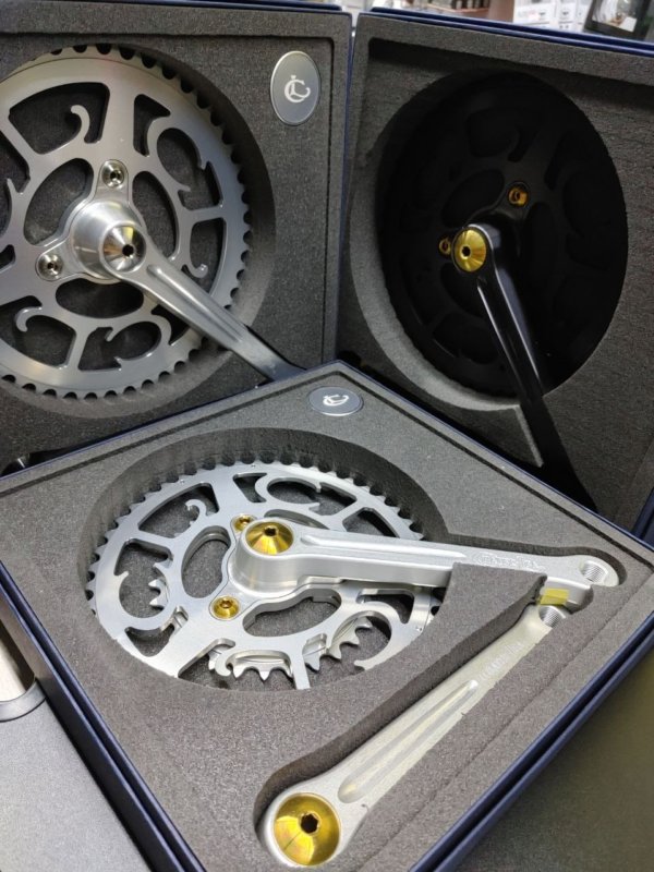 CHARTER-LEA Grand Tour Single Speed Crankset in PVD or Raw Steel Fixings