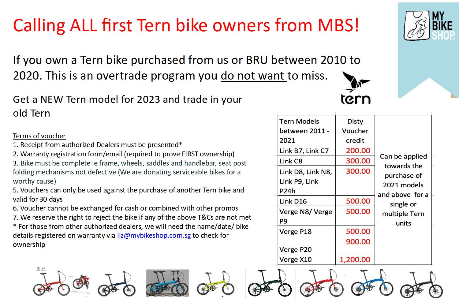 Recognising our customers who have bought from us - high trade in to let you upgrade your bike